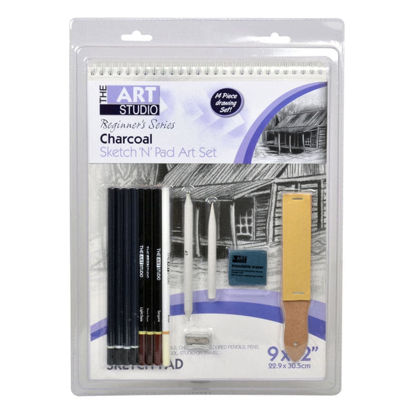 Art Studio Beginners Charcoal Sketch N Pad Art Set