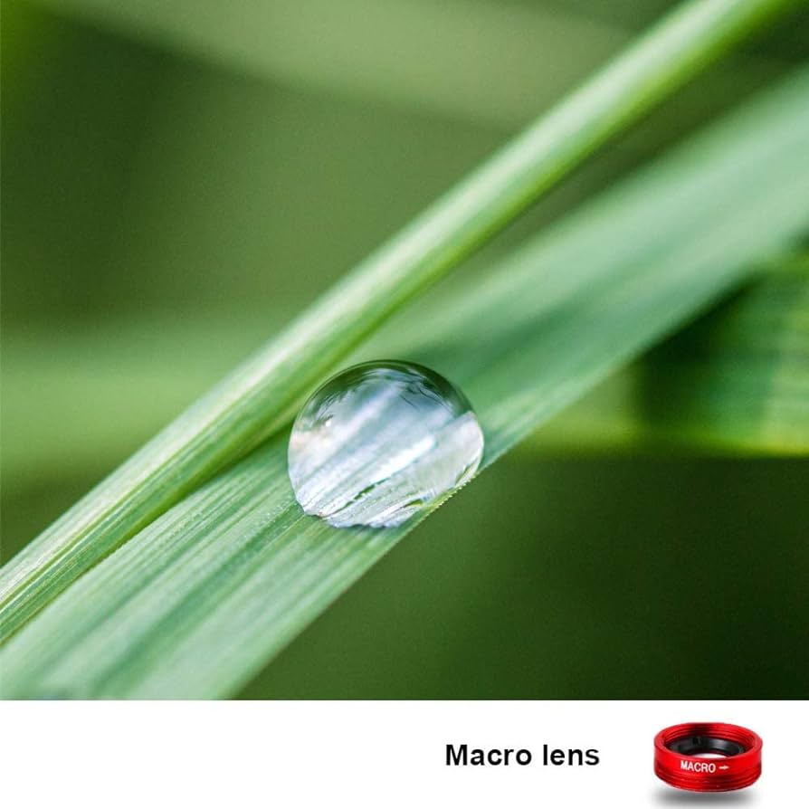 3 in 1 Cell Phone Camera Lens Kit Wide Angle Macro Fisheye Lens Universal for Smart Phones iPhone Samsung Android(Red