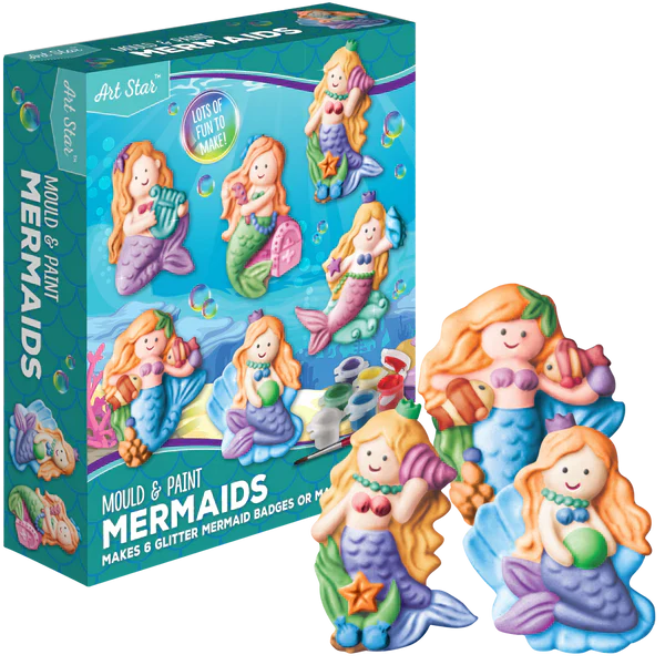 Art Star Mould and Paint Plaster Mermaid Kit Makes 6