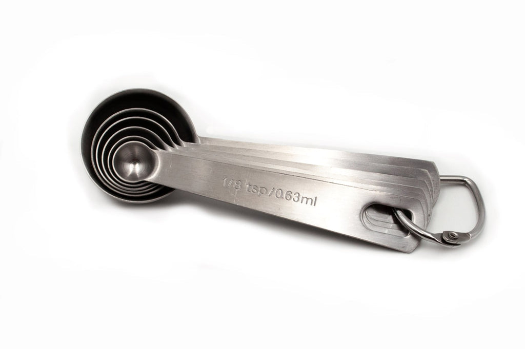 STAINLESS STEEL MEASURING SPOONS SET OF 6