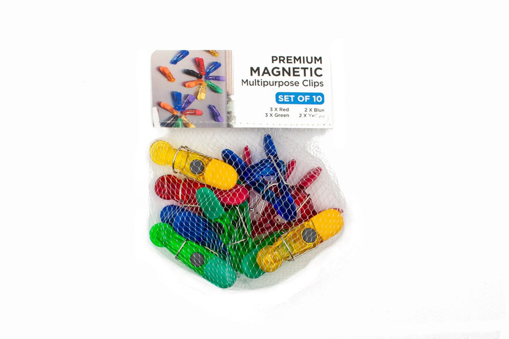 Magnetic Multi-Colour Clip - Set of 10