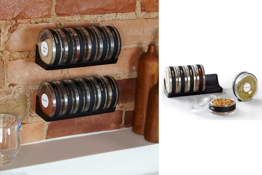 Cylindra Spice Rack, black