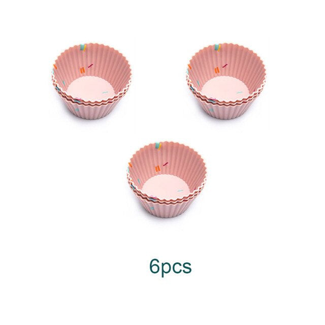 Reusable Silicone Cupcake Mold Muffin Cake Baking Molds