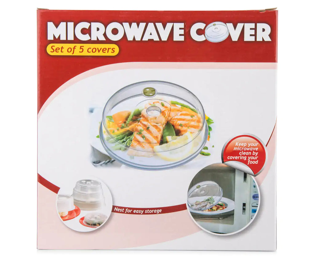 Set of 5 Microwave Covers - Transparent