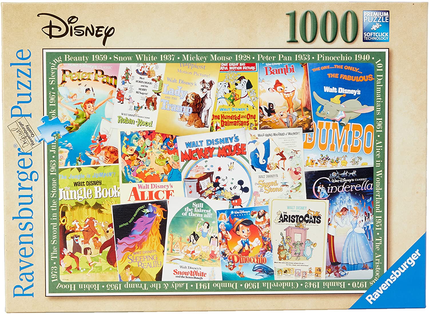 Ravensburger Disney Vintage Movie Posters 1000 Piece