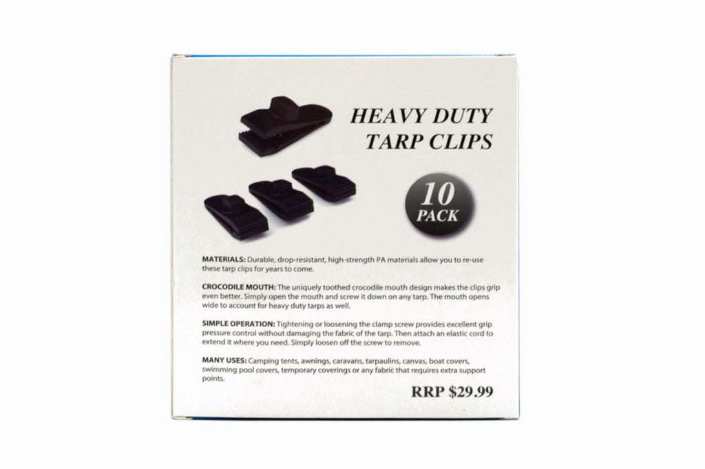 Heavy Duty Tarp Clips with Lock Grip Pack 10