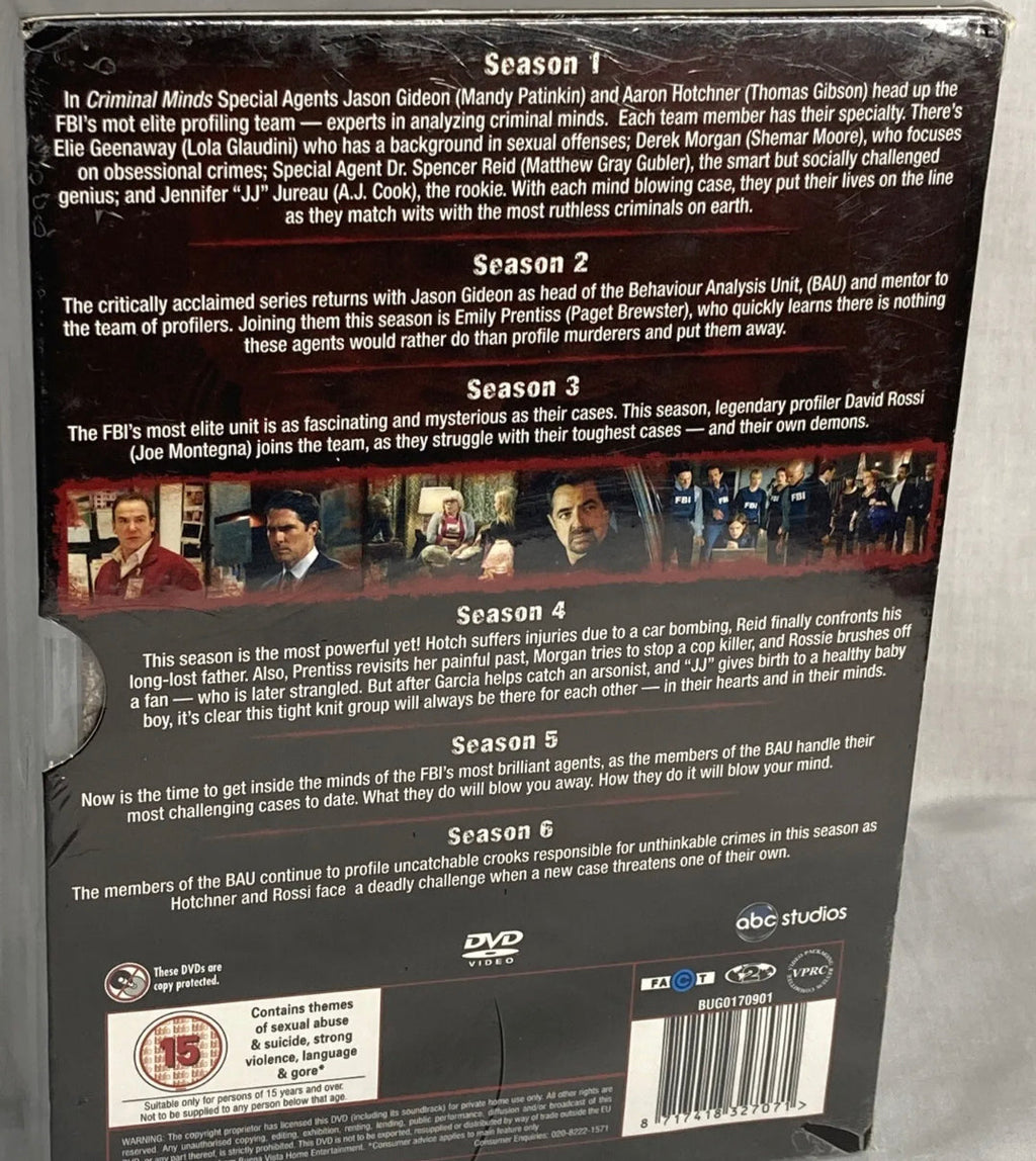 CRIMINAL MINDS - Seasons 1- 6 x DVD Set Complete.