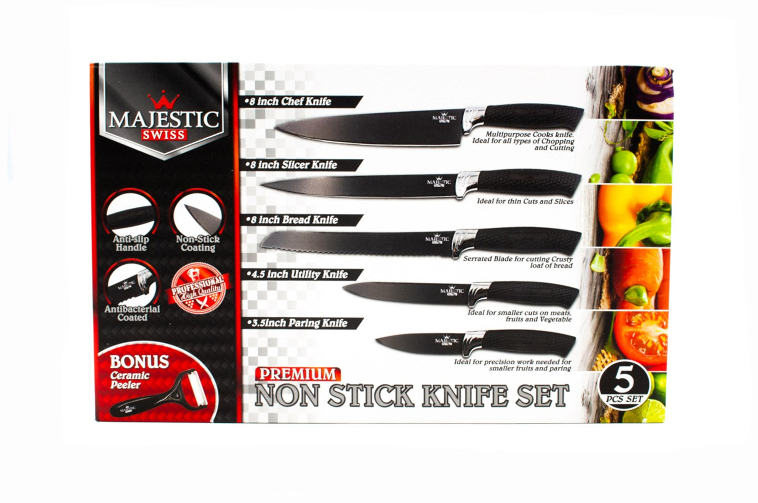 Majestic Swiss 5pc Knife Set