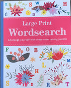 Large print word search book