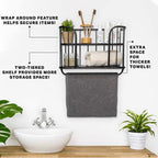 Farmhouse Wall Shelf with Towel Bar and Hooks