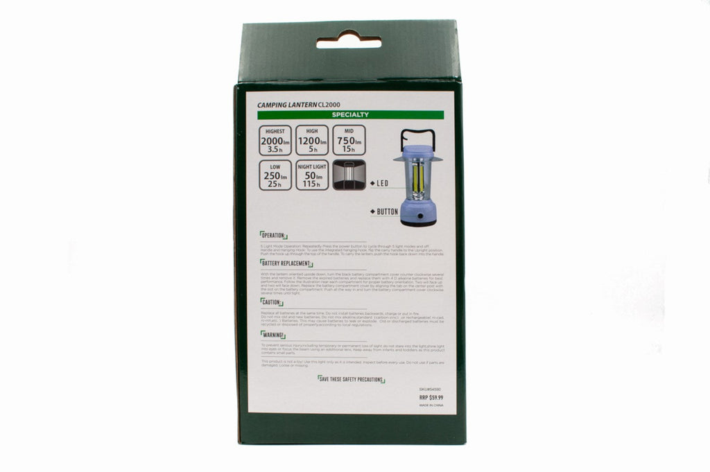2000 Lumen Camping Lantern
